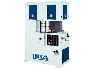 Двухсторонний шлифовальный станок проходного типа с увеличенной шириной шлифования для криволинейных и прямолинейных брусковых деталей LIGA GB-625-R2-BS