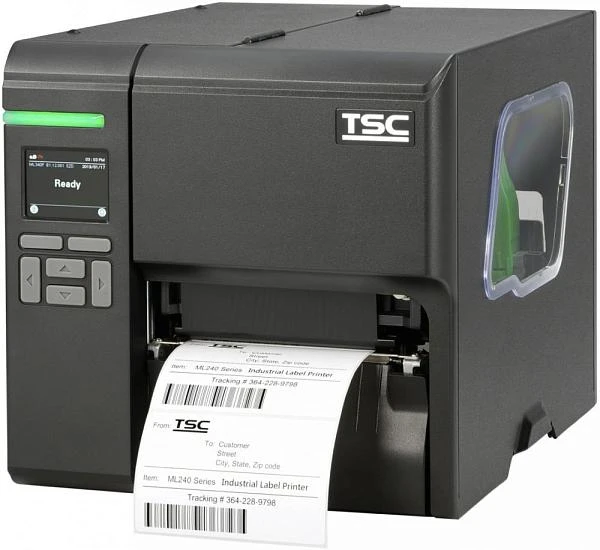 Принтер термотрансферный промышленный TSC ML340P, 300 dpi, 5 ips (USB, Ethernet, RS232)